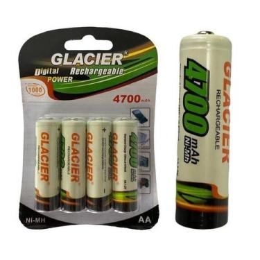 Imagem de Pilha Recarregável Cartela C/ 4 Unidades Glacier AA 4700mah