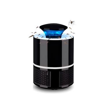 Imagem de Armadilha LED UV para Mosquitos, Preta, ABS, 19x13cm, Luz Ultravioleta 360-400nm, Silenciosa 35dB, USB 5V, com 4 LEDs e Malha de Proteção