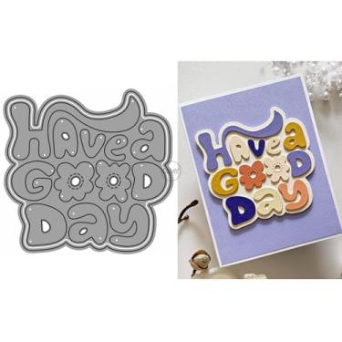 Imagem de DzIxY Blessings Haved Good Day, moldes de corte de metal para fazer cartões, conjunto de recortes de papel, estêncil, suprimentos, modelos de máquina