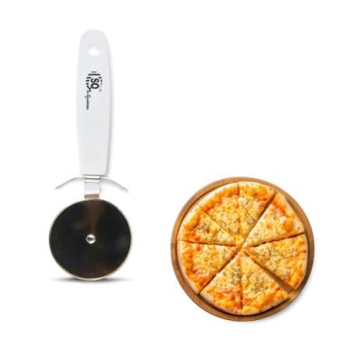 Imagem de Cortador de Pizza Profissional em Aço Inoxidável, Lâmina Circular de 19cm, com Cabo Ergonômico para Uso Doméstico e Comercial