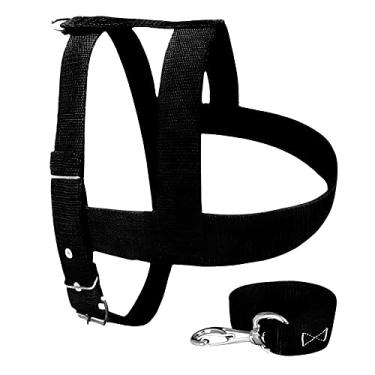 Imagem de Peitoral para Cachorros,N°5,Ajuste Fácil no Corpo do Pet,Dupla Simples, Coleira Peitoral Regulável, Confortável e Resistente,Preto