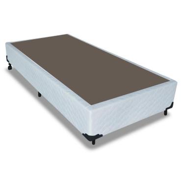 Imagem de Cama Box Base Universal Solteiro Tecido White (88x188x25) - Probel