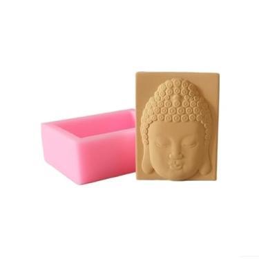 Imagem de Molde de vela de silicone para sabonete e cabeça de Buda Redxin para fazer sabonete, fazer velas, fazer artesanatos, fazer bolos de chocolate, doces