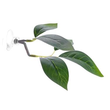 Imagem de Generic Rede em formato de folha para peixe betta, decoração para aquário com ventosa que simula um habitat para dormir, 1pcs