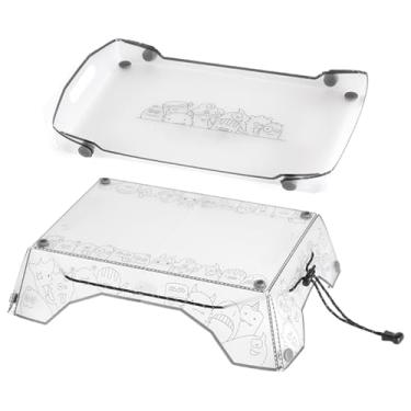 Imagem de Mesa dobrável para acampamento – mesa de cozinha para mochila | Bandeja de acampamento portátil 2 em 1 para pesca, praia, móveis de piquenique ao ar livre