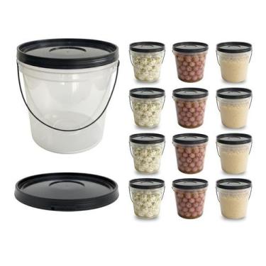 Imagem de Balde 3.2L Plástico Guardar Produtos De Limpeza - 12 Pçs - Nastripack