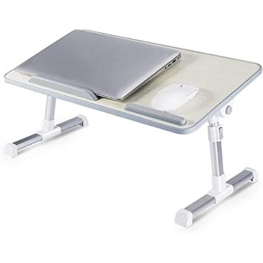 Imagem de Mesa de laptop para cama bandeja de computador ajustável mesa de cama dobrável para laptop, notebook, mesa portátil com ventilador de resfriamento (cor: D, tamanho: com ventilador) (D sem ventilador)