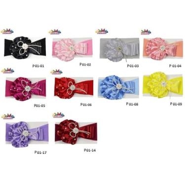 Imagem de 1 Faixa Cabelo C/Laço Infantil Bebê Meia De Seda Premium 01 - NoBrand,