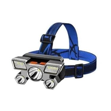 Imagem de Lanterna Holofote De Cabeça 5 LED Super Brilhante À Prova D 'Água USB Recarregável 4 modos(1)