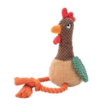 Imagem de Generic Brinquedo para cães com apito, a mordidas, para exercícios de enriquecimento ambiental, brincadeiras na praia, com som de, galinha, Marrom