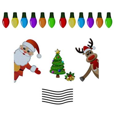 Imagem de Dpofirs Ímãs para Janela de Carro de Natal 3D |Adesivos Refletivos de PVC Com Parte Traseira Magnética Forte, à Prova de Intempéries para Veículos/caminhões/superfícies Metálicas (type11)