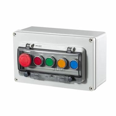 Imagem de Caixa de botão de botão de plástico caixa de controle de interruptor Start Stop impermeável ao ar livre capa protetora de autorredefinição industrial (55)