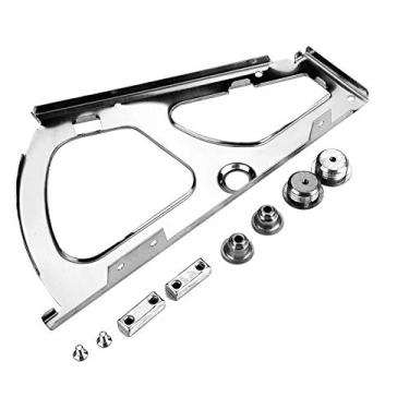 Imagem de Dobradiças resistentes para armário de sapatos, aço inoxidável, 3 tipos, acessórios de rack giratório móvel para prateleira de sapato, armário, prata, 1 par, 8 acessórios (1 nível)