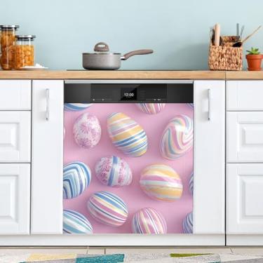 Imagem de ATTX Capa magnética de ovos de páscoa, 58,4 cm C x 66 cm A decoração da capa frontal da máquina de lavar louça, decalques de armário doméstico eletrodomésticos adesivos #45