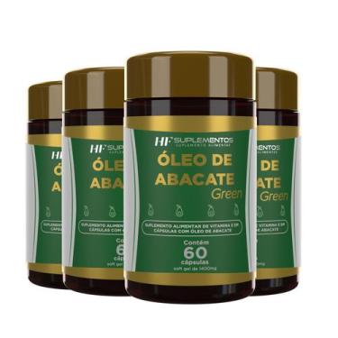 Imagem de 4x OLEO DE ABACATE COM VITAMINAS 1000MG 60 CAPS HF SUPLEMENTS