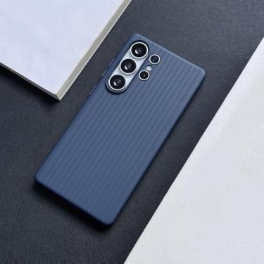 Imagem de Capa traseira fosca em policarbonato rígido ondulado para Samsung Galaxy S23 S24 S25 Ultra S24 Plus, colorida, azul, para Samsung S24