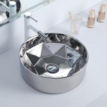 Imagem de Cuba Deend De Cerâmica CromoSpecchio Para Banheiro 40x40x14cm