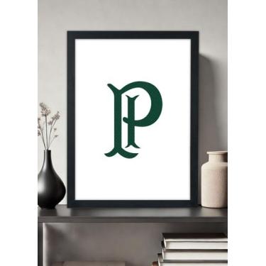 Imagem de Quadro Decorativo Palmeiras Palestra Escudo - Com Vidro Tamanho:21cm x