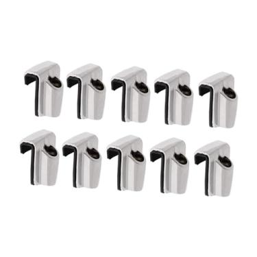 Imagem de Esquirla 10 ganchos de fixação para bumbo com juntas de borracha pretas, acessórios para instrumentos musicais, boa resistência, peças de metal robustas para