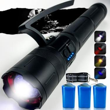 Imagem de Lanterna Canhão De Luz Laser Led Titanium Zoom 2000m Reforçada - Genér