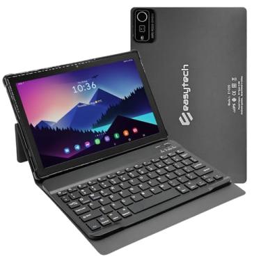Imagem de Tablet E1035 10.1" Tela IPS 128GB/ 6GB RAM Bateria 6000mAh, Octa Core, Dual Chip com Capa e Teclado para Estudos e Trabalho - Cinza