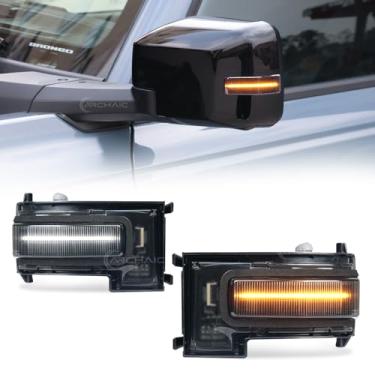 Imagem de Archaic Luz de LED para espelho lateral compatível com Ford Bronco/Bronco Sport 2021-2025, luzes de espelho lateral com DRL âmbar ou branco