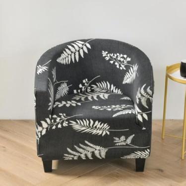 Imagem de Capas de poltrona, capas de cadeira redondas estampadas macias, protetor de móveis, fundo elástico, resistente, lavável, para bar, café, hotel, quarto de hóspedes - tipo 16||meio círculo individual 65