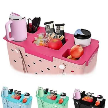 Imagem de Para bandeja Bogg – Organizador de porta-copos e telefone | Acessórios de bandeja de armazenamento à prova d'água para bolsa Bogg GG | Essenciais de praia, piscina, viagens, rosa, Para bandeja Bogg