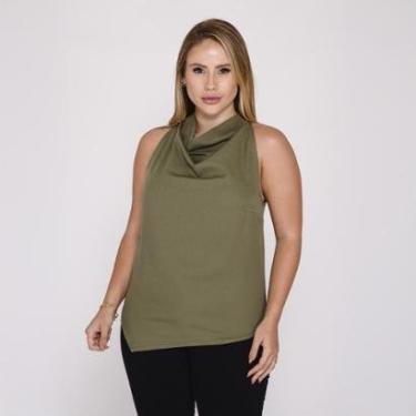 Imagem de Blusa Feminina Gola Boba com Laço nas Costas e Alças Reguláveis-Feminino