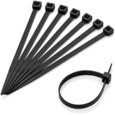 Imagem de Abracadeira plastica preta para fixacao de cabos, 40cm, resistentes, e fortes, pretas, fixas, e reutilizaveis, resistentes