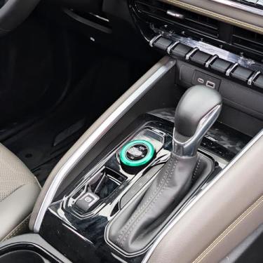 Imagem de BORUIEN Capa de botão 4WD para Chevy Colorado 2024 2025 2026 acessórios internos capa de interruptor de tração nas quatro rodas console central decoração de anel de alumínio (verde, modelos 2WD)