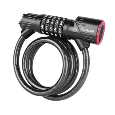 Imagem de Colaxi Cadeado de combinação para bicicleta com cabo, à prova d'água, 120 cm de comprimento, para armários externos.