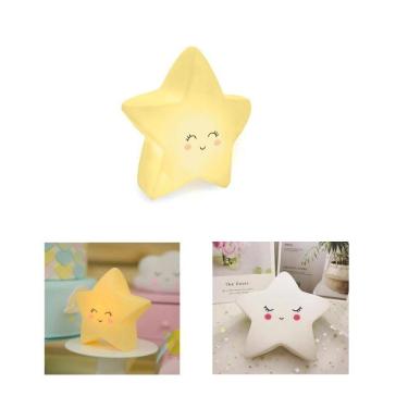 Imagem de Abajur Infantil Estrela De Led Luminária Com Bateria Inclusa