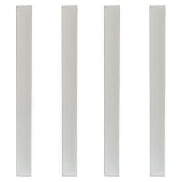 Imagem de Kit 4 Puxador Slim de Plástico Branco para Móveis Balcão Cômoda Leve R