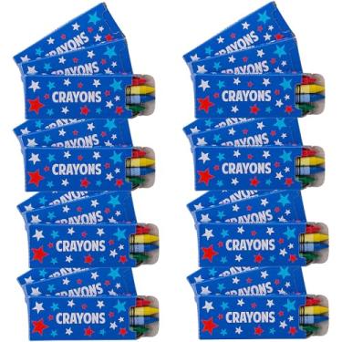 Imagem de Fun Express Giz de cera patriótico de 4 cores - 24 caixas