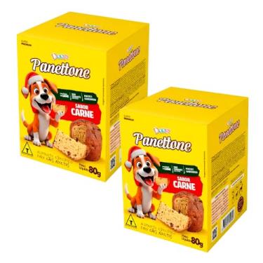 Imagem de Kit 2 un. Panetone Para Cães Doogs Sabor Carne 80g