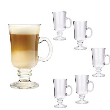 Imagem de Jogo 6 Taças Cappuccino Canecas Irish Class Home 120ml