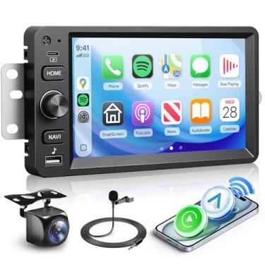 Imagem de Estéreo automotivo 2G + 64G para Chevy Chevrolet Silverado SSR Tahoe 2003-2006, GMC Siera Yukon 2003-2006, Hummer H2 2003-2007 Wireless Carplay Android Auto, rádio veicular com tela sensível ao toque