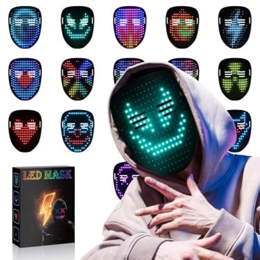 Imagem de Envyvip Máscara De Led Recarregável Para Homens E Mulheres, Fantasia Halloween Legal, Presentes Aniversário Adolescentes, Meninos Meninas