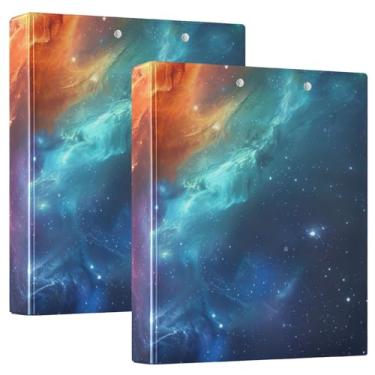 Imagem de Fichário colorido com três argolas, fichário de receitas de 3 cm com 3 bolsos para papel A4, fichários práticos de escritório