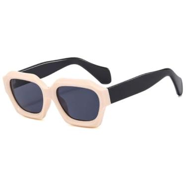Imagem de Óculos de Sol Oversize em Gelatina, Estilo Punk, Unissex, com Proteção UV400, Ideais para Esportes ao Ar Livre, Corrida e Ciclismo, nas Cores Preto, Bege e Cinza.