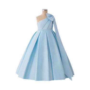 Imagem de Vestido Elegante Para Meninas Com Laço Para Damas De Honra Festa Casam