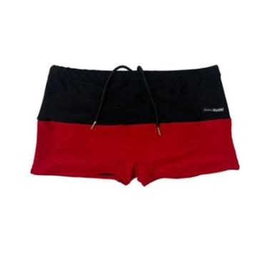 Imagem de SUNGA ADULTO BOXER LUXO VERMELHO COM PRETO-Masculino