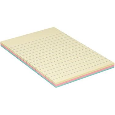 Imagem de Bloco Adesivo Maxprint Pastel Colors- Pautado - 102mm x 148mm - c/ 90fls