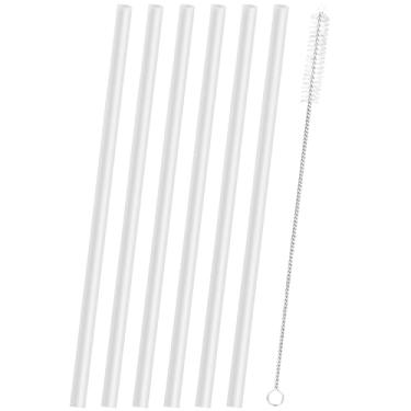 Imagem de Joshey Canudos de substituição de 30,5 cm para copos de viagem Owala de 1,134 g, 6 canudos longos reutilizáveis com escova de limpeza, compatível com Stanley/Simple Modern acessório de copo de 1,134 g