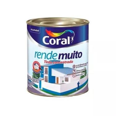Imagem de Tinta Acrílica P/ Parede Fosca Rende Muito 900ml Branco Gelo - Coral
