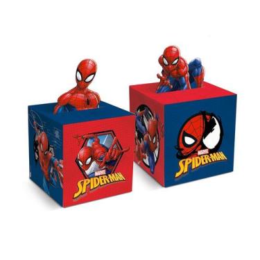 Imagem de Caixa Pop-Up para Lembrancinhas Spider Man - Homem Aranha - 10 unidade