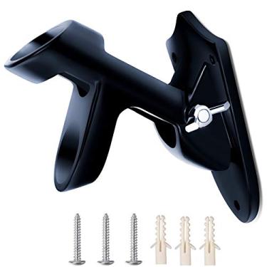 Imagem de Flag Pole Holder Bracket - American Sturdy 2 Position Flag Pole Mounting Bracket for House Steel Aluminum Metal （Black） Us Flag Pole Mount Bracket