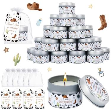 Imagem de Conjunto de 50 velas de chá de bebê, lembrancinhas de festa, caubói ocidental, lavanda perfumada, lembrancinhas a granel para convidados, meninas, meninos, chá de bebê, presentes de festa revelados