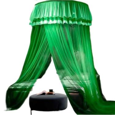 Imagem de Mosquiteiro de Teto Gigante para Cama Box Casal Queen King — Com Abertura Lateral | Proteção Anti-Mosquito Premium (verde,GIGANTE KING 14M)